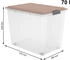 Rotho Aufbewahrungsbox mit Deckel Polypropylen grau 39,5 cm 43,5 cm