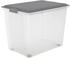 Rotho Aufbewahrungsbox mit Deckel Polypropylen grau 39,5 cm 43,5 cm