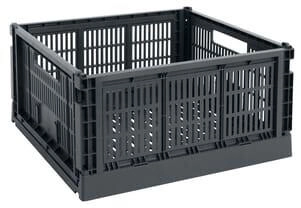 HAY Colour Crate L Quadrat 42x42 cm Charcoal