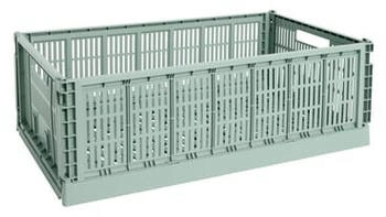 HAY Colour Crate Korb XL 68 x 42 cm salbeigrün recycled