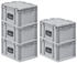Proregal SuperSparSet 5 x Eurobox NextGen Portable HxBxT 23,5 x 30 x 40 cm 20 Liter Eurobehälter Transportbox Transportbehälter Stapelbehälter