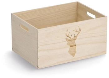 Zeller Zeller Aufbewahrungskiste Hirsch Holz 15222 Maße (L x B x H): 25 x 35 x 18 cm