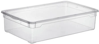Rotho Aufbewahrungsbox 30 Liter CLEAR Transparent Kunststoff 30 Liter stapelbar