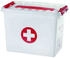 Sunware Erste-Hilfe-Box Sunware Q-line inkl. Einsatz mit Fächerteilung 9 l B 300 x T 220 x H 200 mm weiß/rot