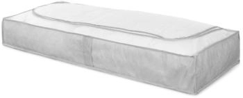 Compactor Niedrige Textil-Aufbewahrungsbox Boston 107 x 46 x 16 cm Grau