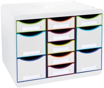 Exacompta Schubladenbox STORE-BOX MULTI 313913D 11Sch&uuml;be harlekin/ws