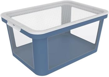 Rotho ALBRIS Box mit Deckel 45 Liter 1047506161 Farbe: horizon blue