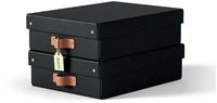Esselte Leitz Arrchivbox Puro flach mit Klappdeckel 2 Stueck Schwarz (61480095)