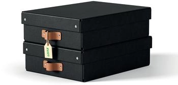 Leitz Aufbewahrungsbox &raquo;Puro&laquo; 27/37/10 cm 2 St&uuml;ck 8 L Schwarz 27x10x37 cm