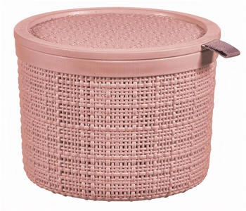 Curver JUTE RECYCLING Aufbewahrungskorb rund K255197 Farbe: rosa