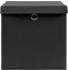 vidaXL Aufbewahrungsboxen mit Deckeln 4 Stk. Schwarz 32x32x32 cm Stoff