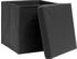 vidaXL Aufbewahrungsboxen mit Deckeln 4 Stk. Schwarz 32x32x32 cm Stoff