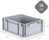 Proregal Spar Set 5x Eurobox Nextgen Economy Mit Auflagedeckel & 4x Schiebeschnappverschlüsse Schwarz Griffe Geschlossen HxBxT 17 x 30 x 40 cm