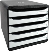 Exacompta 3097213D, Exacompta Stapelbare Boxen (A4+) (3097213D) Schwarz/Weiss