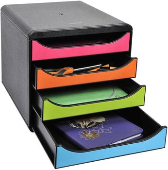 Exacompta Schubladenbox BIG-BOX Iderama 310498D 4Sch. regenbogen