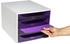 Exacompta Schubladenbox Ecobox 228619D A4+ 4Schübe offen gr/vi