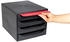 Exacompta Schubladenbox Ecobox 228610D A4+ 4Schübe offen sw/sw