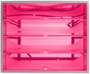 Exacompta Schubladenbox Ecobox 228654D A4+ 4Schübe offen gr/himb.