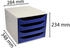 Exacompta Schubladenbox Ecobox 2286104D A4+ 4Schübe offen gr/bl
