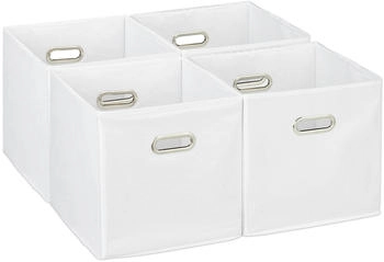 Relaxdays GmbH Aufbewahrungsbox im 4er Set Grau