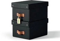 Esselte Leitz Arrchivbox Puro klein mit Klappdeckel 2 Stueck Schwarz (61470095)