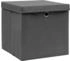 vidaXL Aufbewahrungsboxen mit Deckeln 4 Stk. Grau 32x32x32 cm Stoff