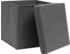 vidaXL Aufbewahrungsboxen mit Deckeln 4 Stk. Grau 32x32x32 cm Stoff
