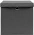 vidaXL Aufbewahrungsboxen mit Deckeln 4 Stk. Grau 32x32x32 cm Stoff