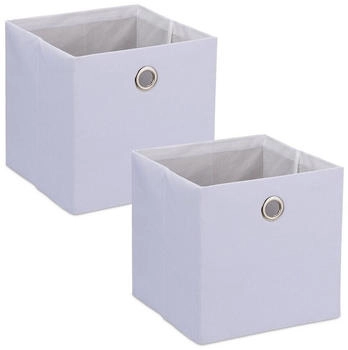 Relaxdays Aufbewahrungsbox im 2er Set Silber old