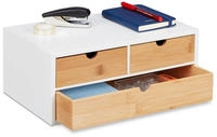 Schreibtisch Organizer, 3 Schubladen, F&uuml;r B&uuml;routensilien, Hxbxt: 14 X 33 X 21 Cm,