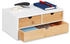 Relaxdays Schreibtisch Organizer 3 Schubladen Hellbraun old