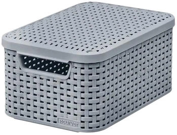 Curver Aufbewahrungsbox mit Deckel Style S 28,5 x 19,4 x 13 cm hellgrau