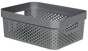 Curver INFINITY RECYCLING Box mit Lochmuster 11 L K245679KG43KK 1 Box Farbe: dunkelgrau