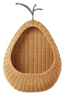 ferm LIVING geflochtener Aufbewahrungskorb Birne- Natur