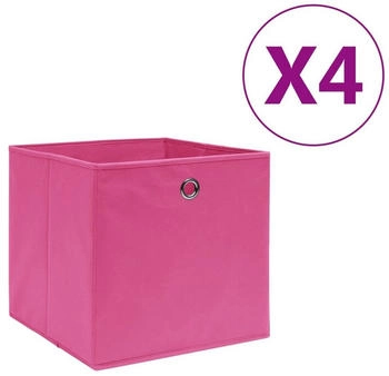 vidaXL Aufbewahrungsboxen 4 Stk. Vliesstoff 28x28x28 cm Rosa