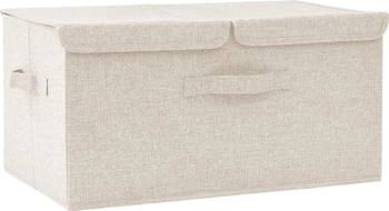 vidaXL Aufbewahrungsbox Stoff 50x30x25 cm Creme
