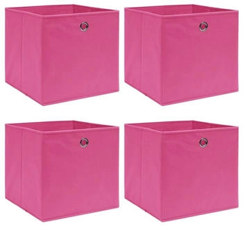 vidaXL Aufbewahrungsboxen 4 Stk. Rosa 32x32x32 cm Stoff