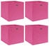 vidaXL Aufbewahrungsboxen 4 Stk. Rosa 32x32x32 cm Stoff