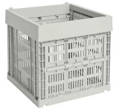 HAY Colour Crate Korb Cube 29,5 x 29,5 cm grau recycled