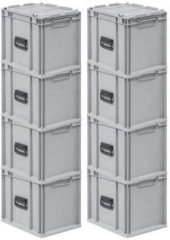 Proregal SuperSparSet 8 x Eurobox NextGen Portable HxBxT 33,5 x 30 x 40 cm 30 Liter Eurobehälter Transportbox Transportbehälter Stapelbehälter