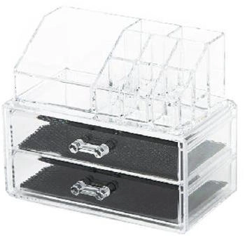 Compactor Kosmetika-Organizer 2 Schubladendurchsichtig
