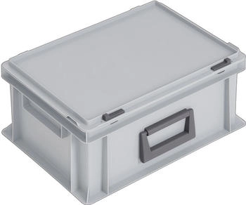 Lockweiler Kunststoffkoffer Schiebeverschluss grau 14 l L400xB300xH183 mm PP 1 Griff