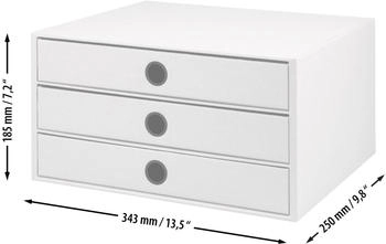 Soho Schubladenbox White 3 Schübe A4