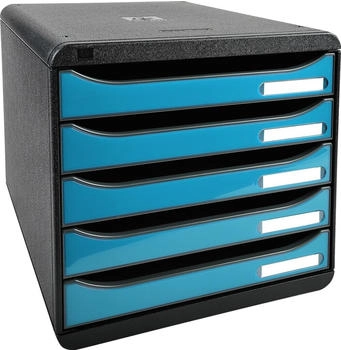 Exacompta Schubladenbox BIG-BOX PLUS 3097282D 5Sch. glo/türkis