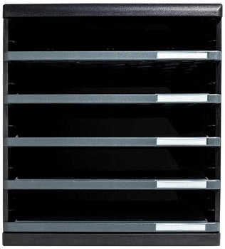 Exacompta Schubladenbox Modulo 303714D A4+ 5Schübe offen sw/d.gr