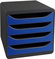 Exacompta 310703D, Exacompta Schubladenbox Big Box 4 Schubladen, Schwarz /
