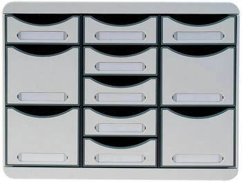 Exacompta Schubladenbox STORE-BOX MULTI 313740D 11Sch&uuml;be lichtgrau