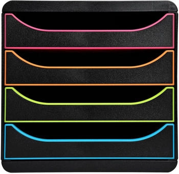 Exacompta Schubladenbox BIG-BOX 310914D 4Sch. harlekin/sw