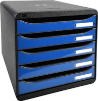 Exacompta 3097279D, Exacompta Stapelbare Boxen (A4+) (3097279D) Schwarz/Blau