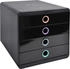Exacompta Schubladenbox Pop-Box 314496D A4+ 4Schübe sw/farbig